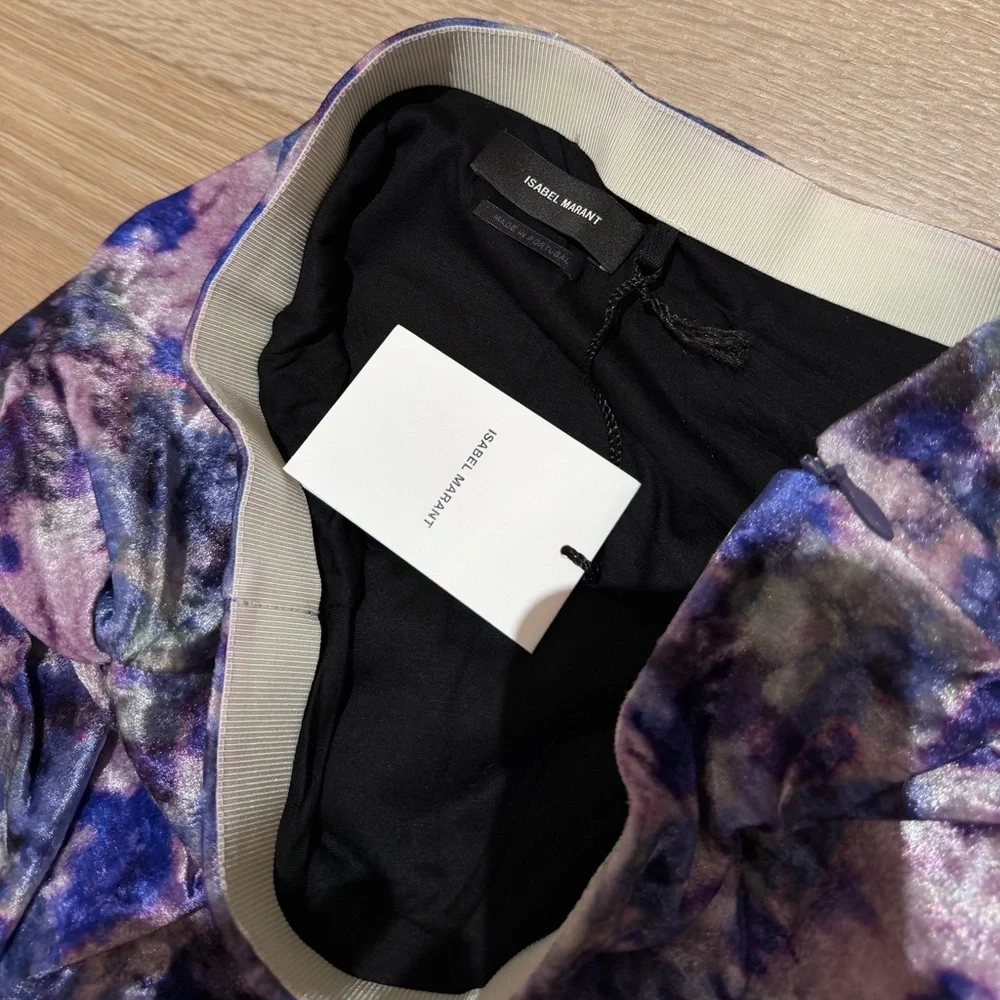 NWT Isabel Marant Guilayo Floral print velvet mini skirt - Picture 11 of 11